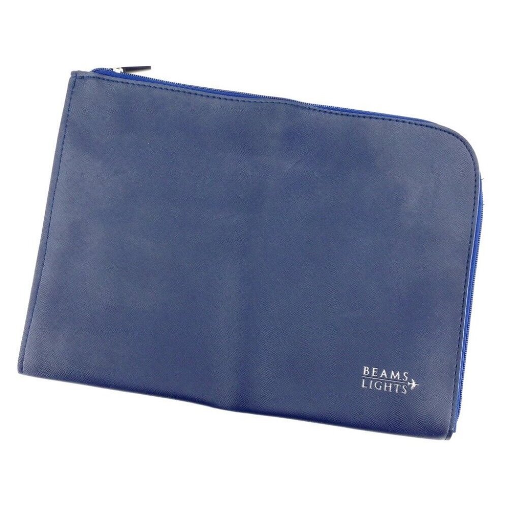 BEAMS LIGHTS Clutch bag Navy Women Authentic secondhand